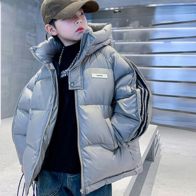 Boys Winter Coat White Duck Down Jacket New Style Thickened Wash-free Coat for Middle and Large Children