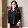 Spring New Fashion Age Reduction Sweater Mom Knitted Bottom Shirt Medium Old Doll Collar Sweater Women's Clothes
