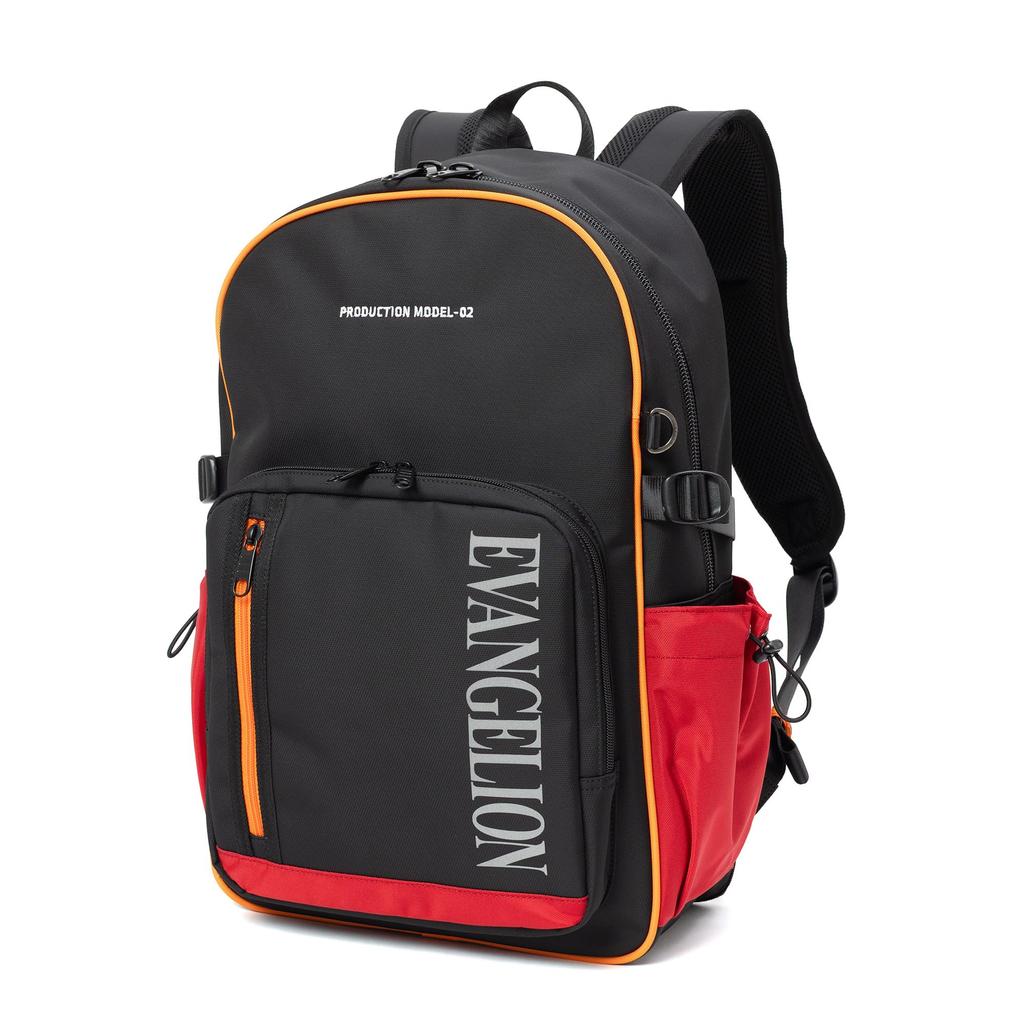 Sac à dos Collaboration Evangelion Moustache, Sac à dos de jour, Format A4, Capacité 30L, Polyester, MEV-4008 (rouge)