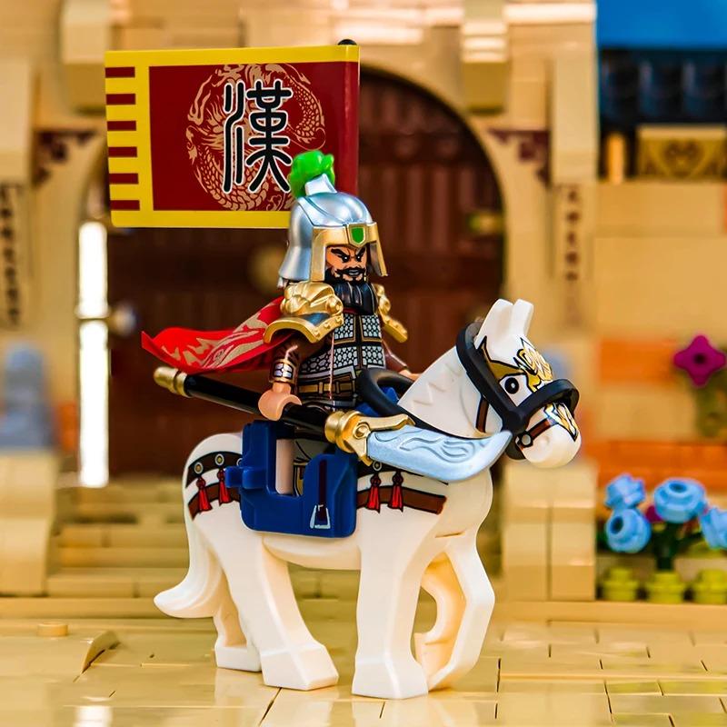 Building Block Man Figurine Three Kingdoms Zhuge Liang Armor Version Lu Bu Children's Assembly Toy Boy Holiday Gift Collection