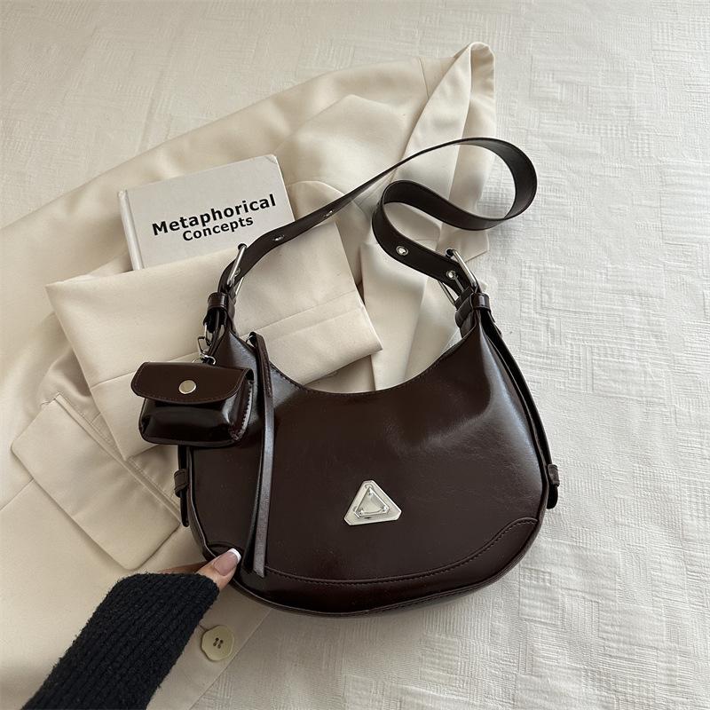 Borsa Piccola a Forma di Mezzaluna, Borsa a Spalla Singola, Borsa a Tracolla Portata a Traverso la Spalla, Borsa a Raviolo