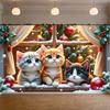 Winter Banner Window Scene Holiday Backdrop  Theme Banner Christmas Elements Christmas Banner For Christmas Event Photo