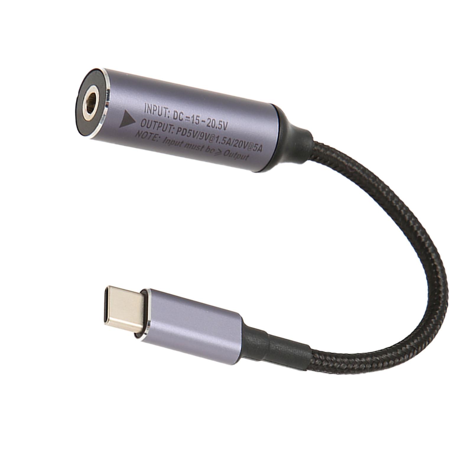 

DC4.0mmx1.35mm Female Input to Type C Male Power Charging Cable Support Up to 100W Power PD Charge