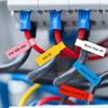 Set Of 10 PVC Wire Label with Strong Adhesive Waterproof Suitable for Printer & Handwriting In Multiple Color