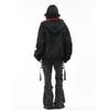 Amerikanische Retro Kapuzenjacke Herren Damen Winter Samt Kurz Locker Warm