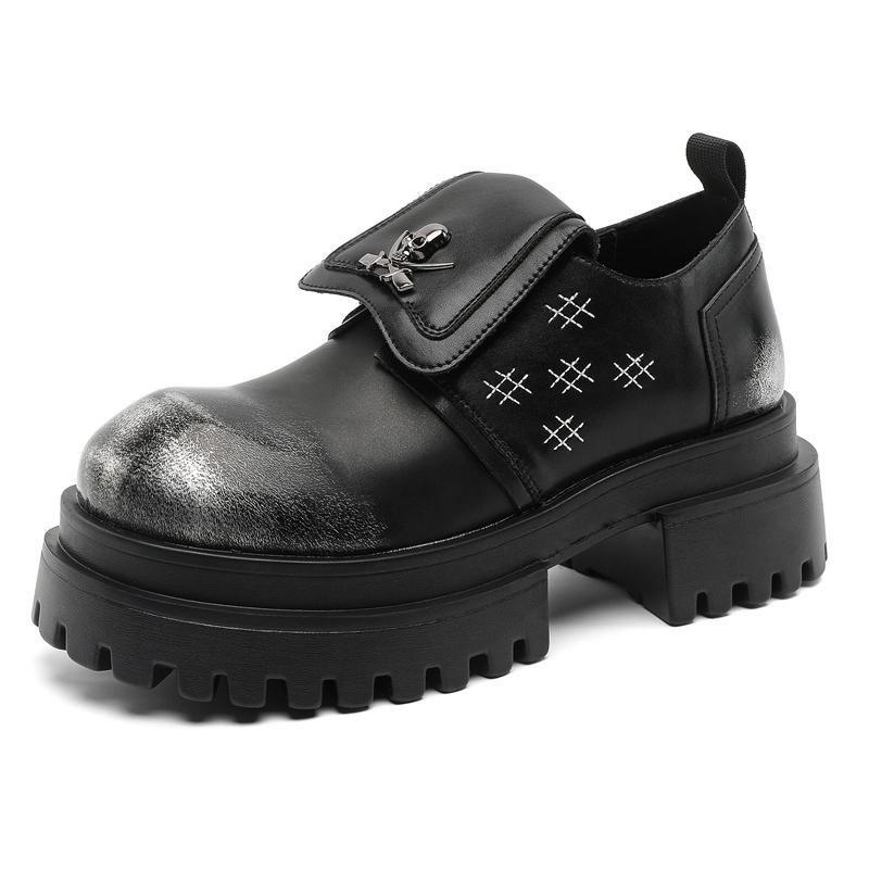 

Мода Новое поступление Мужские туфли Оксфорды на толстой подошве Повседневная кожаная обувь Мода Деловая Формальная обувь Мягкие Уличные Мужские Кроссовки 46 чёрный