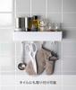 Yamazaki Film Hook Rack W30 White W30 X X H6cm Plate Floating Storage All In One Bathroom Storage Kitchen Storage 6264 Approx. D7.5