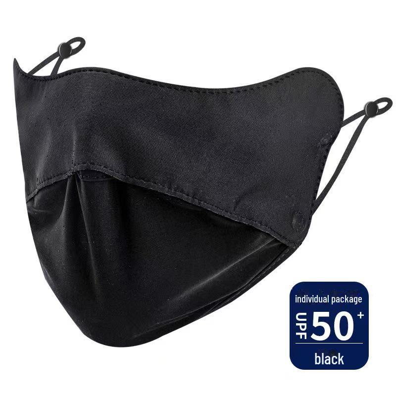 Women's UV Protection Ice Silk Face Mask - Full Face, Eye Coverage, Breathable, Thin, Summer Sunscreen Mask.