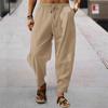 Europe and the United States Summer Men's Hip-hop Breathable Linen Loose Casual Sports Trousers