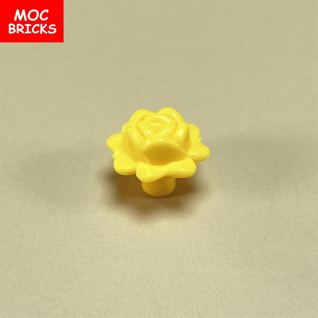 28pcs\lot MOC Bricks Flower Rose with Pin Fit with 93081c Friends Accessories Building Blocks Toys Kids Gifts