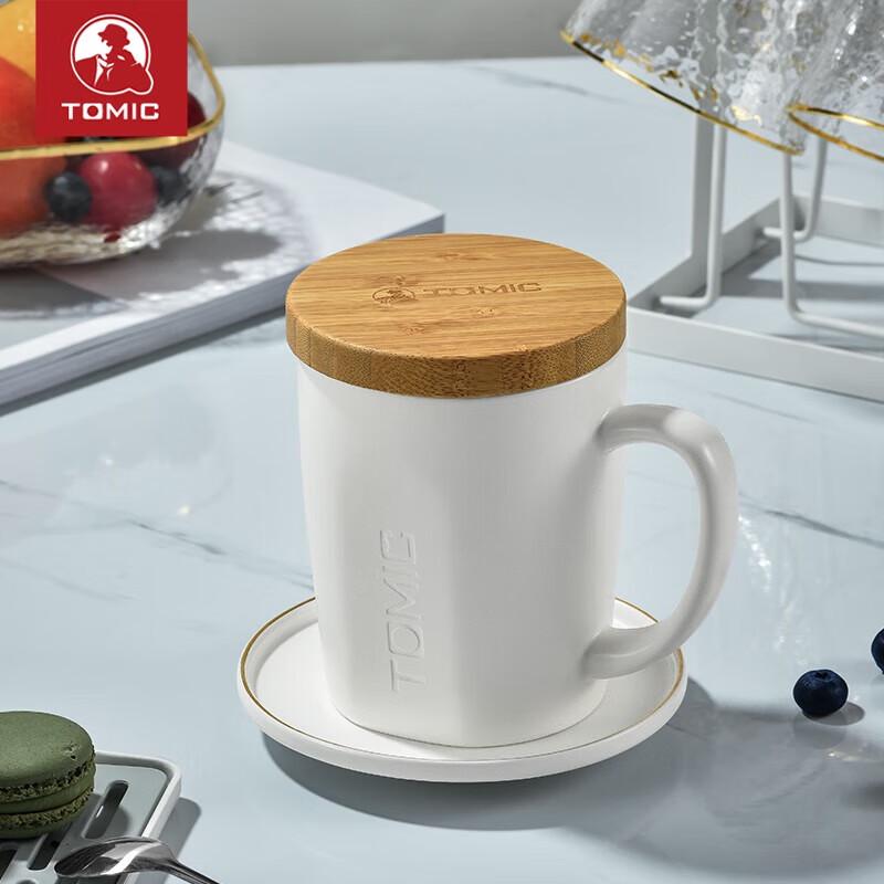 TOMIC Simple Ceramic Mug with Lid