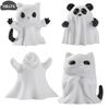 1Pcs PLA Home Decoration Crafts Mini Kitten Ghost Ornament Cute Desktop Atmosphere Halloween Feeling Send Girlfriend Cat Gift