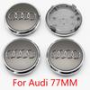 For Audi 8V4PCS 60mm 61mm 68mm 69mm 77mm Car Wheel Center Cap Hub Cover Badge For Audi A6 A3 A4 A5 A6 Q2L Q3 Q5 Q7 Q8 R8 Hubcap Accessories