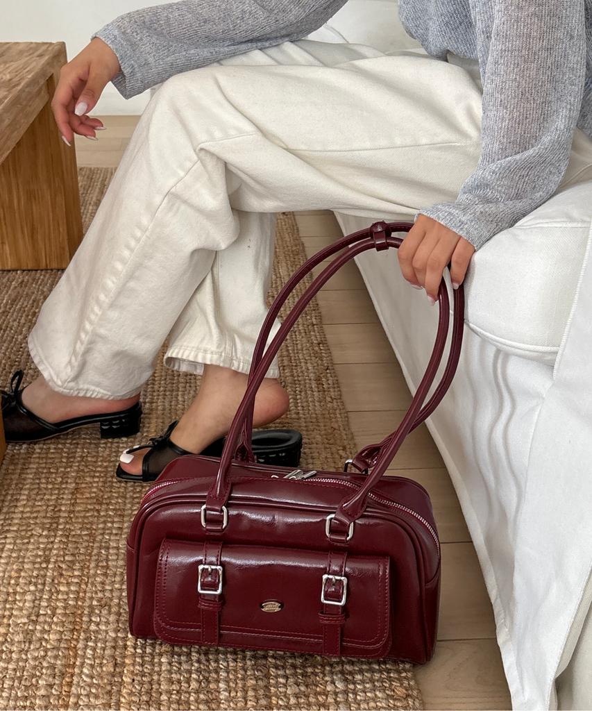 Offlin Buckle Strap Shoulder Bag_Red