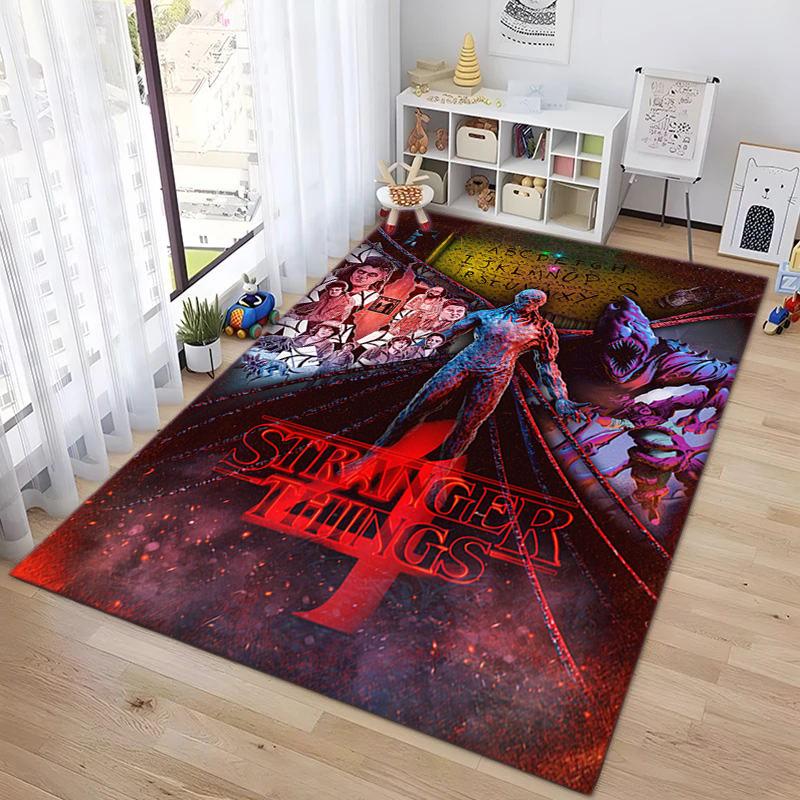 Halloween Horror Horror Theme Stranger Things Carpet Home Living Room Decoration Table and Chairs Anti Slip Door Mat Outdoor Picnic Mat Carpet A12