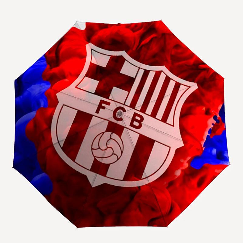 

1 шт. Складной портативный зонт FC Barcelona с автоматическим открытием/закрытием и 8-реберной конструкцией для женщин/мужчин, всесезонное использование a0901116