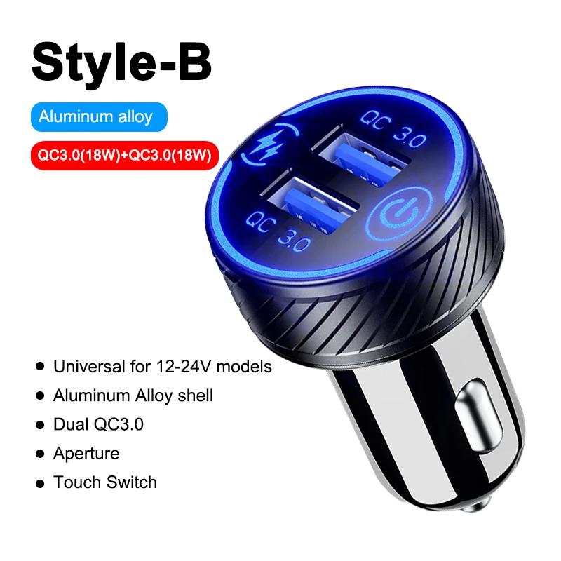 48W USB C Car Charger Fast Charging PD & QC3.0 Car Phone Charger Cigar Lighter Socket Adapter for iPhone Huawei Xiaomi Samsung