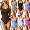 Women's Sleeveless U-Neck Tank Top Bodysuit