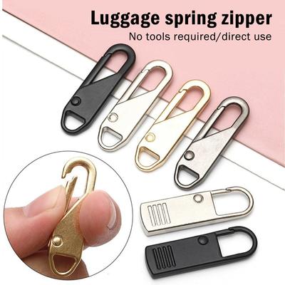 10 Pcs Metal Zipper Pull Replacement Detachable Zipper Slider Pull Tab Repair Kits For Clothing Jacket Diy Craft Sewing Zip Head