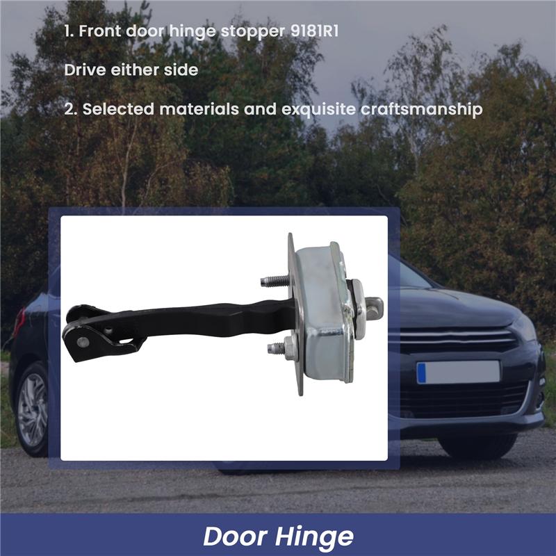 A58X-New Rear Door Hinge Stop Check Strap Limiter 9181R2 For Citroen C4 MK2 2010-2017 DS4 2010-2017