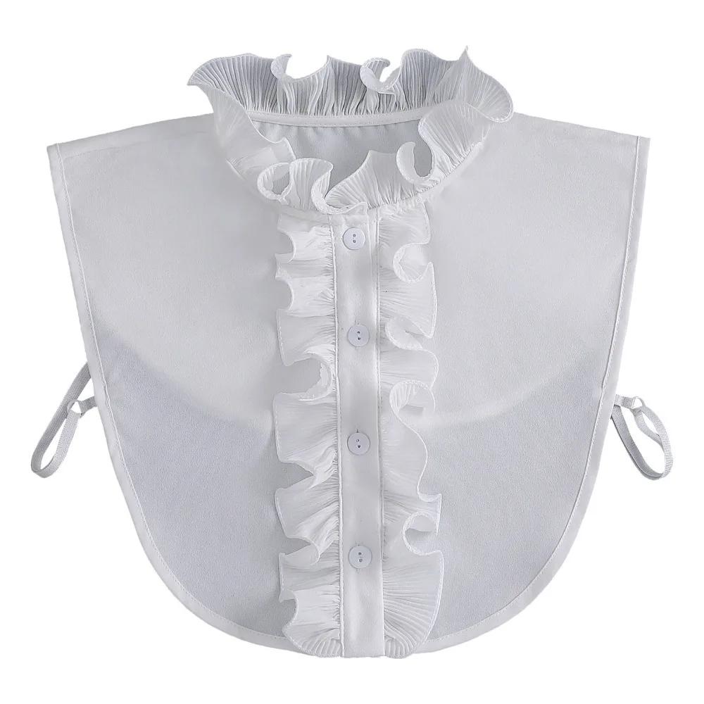 New Women White Lace Fake Collar Vintage Blouse Top Sweater Cotton False Collars Detachable For Shirt Collar Ladies Lace Collars