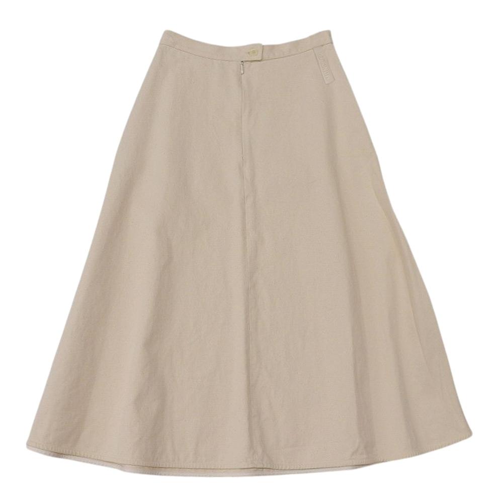 Moncler Beautiful Cotton Denim Flare Skirt for Women, Off-white, Size 38, 2022 Skirt 38 Off whiteUsed