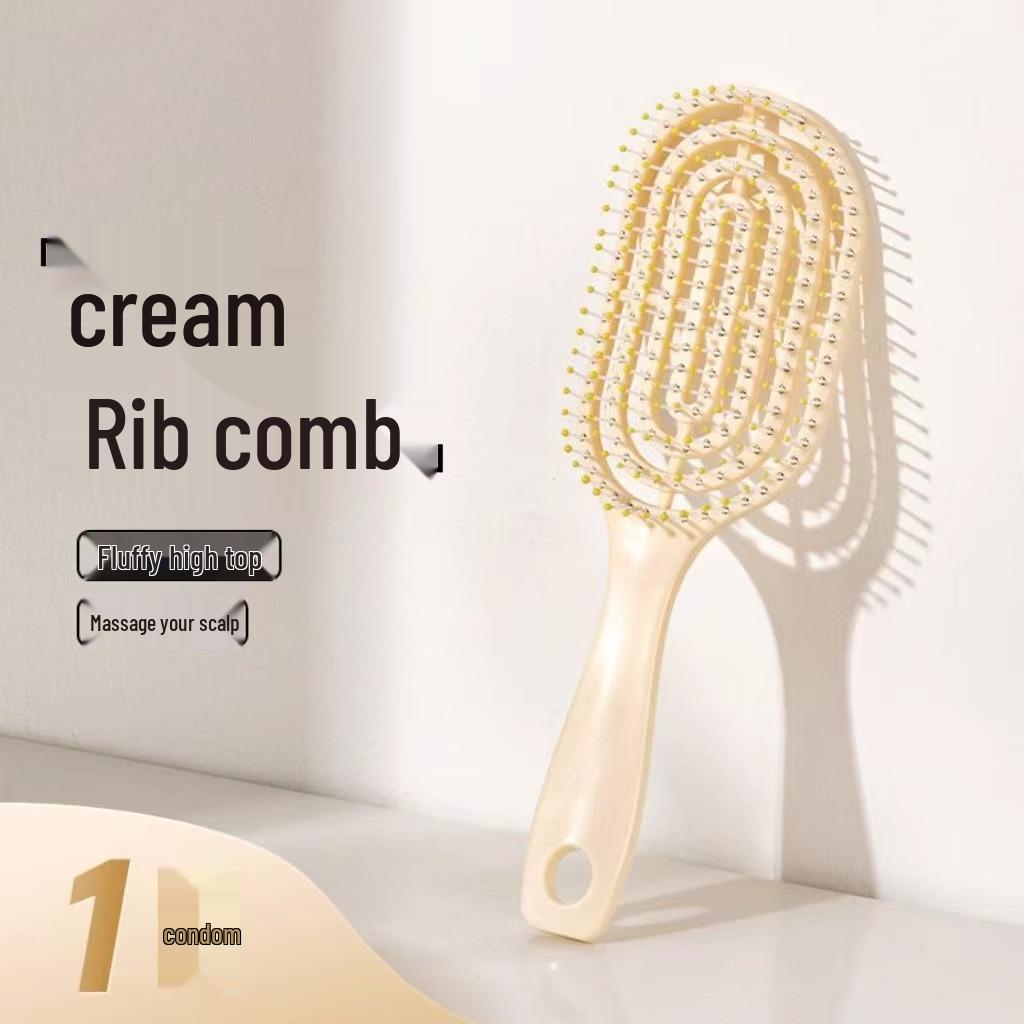 Fluffy Cushion Long Hair Comb Set: Airbag, Straightener, Curler, and Massage Comb for Students and Women.