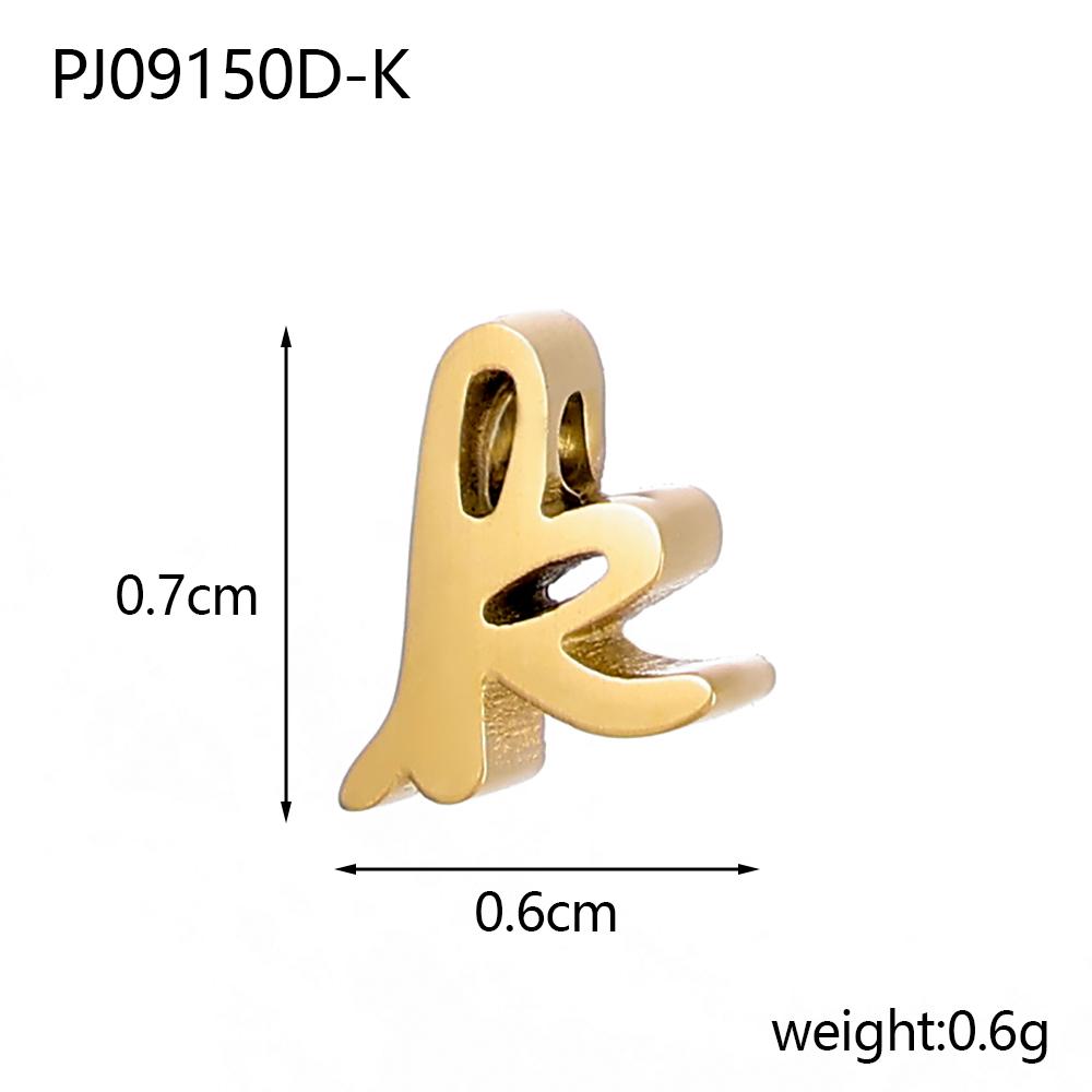 CARLIDANA Stainless Steel Gold PVD Plated DIY Lower Case 7mm Letter Alphabet Initial Charm Pendant Accessories Jewelry Fitting