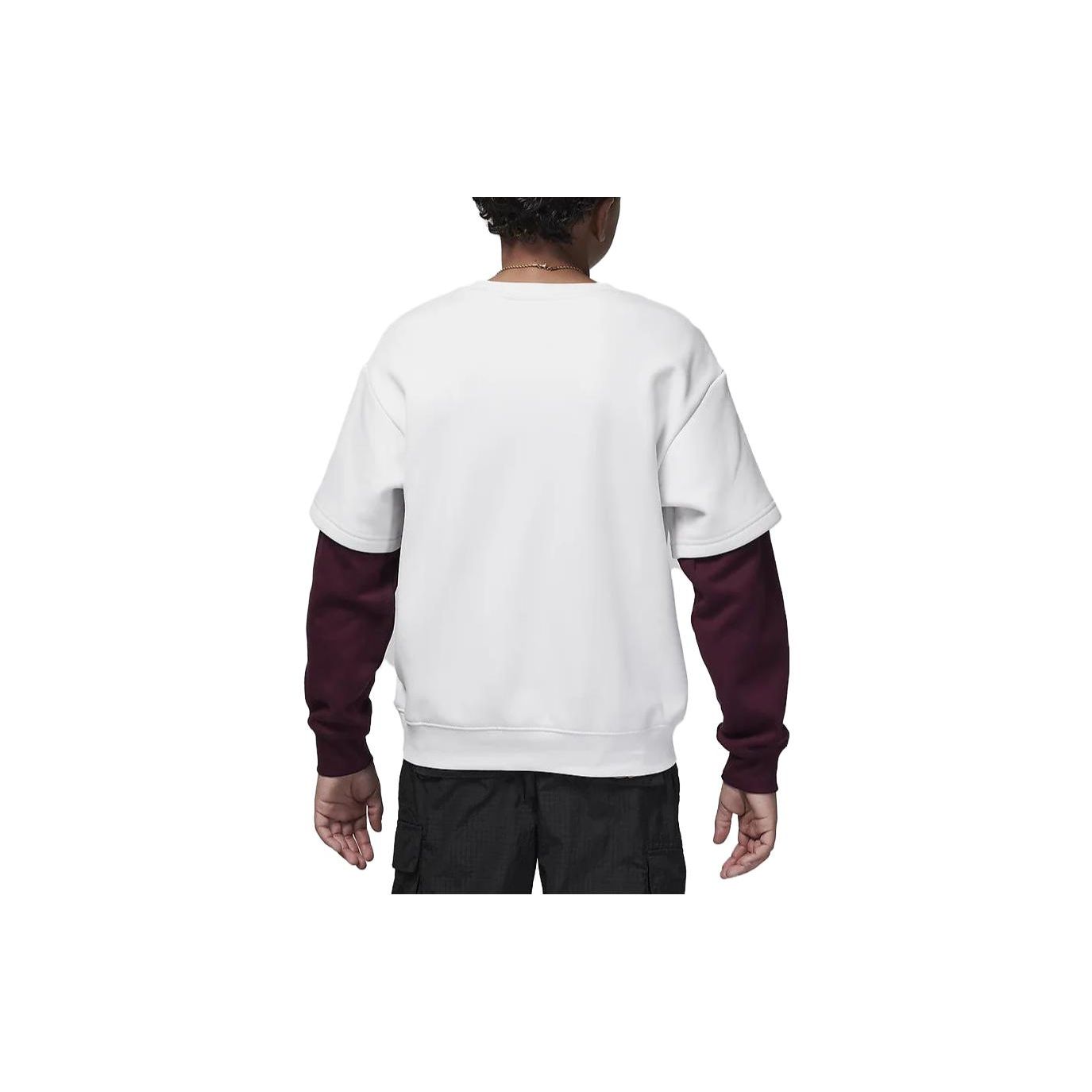 Толстовка с круглым вырезом с логотипом Jordan 23 Детские топы Серо-белый FZ1677-030 XL — фото 3