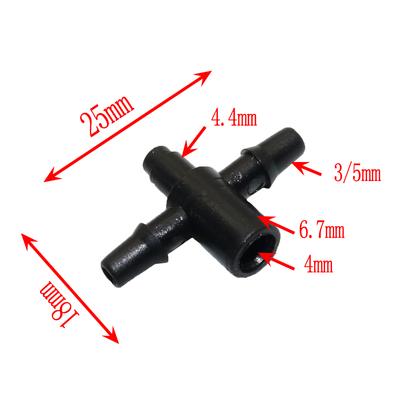 3-Way 3/5mm Hose Splitters Arrow Dripper Connectors Greenhouse Micro Drip Irrigation Fittings Connector For 3mm Emmiters 100Pcs