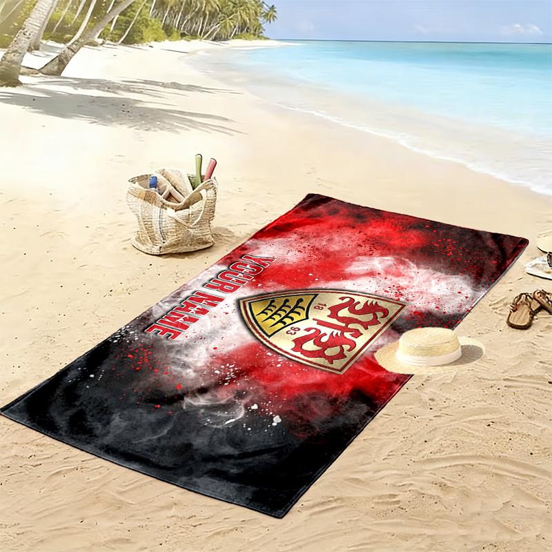 VfB Stuttgart Print Beach Towel, Large Soft Quick Dry Towel for Beach Camping Swimming