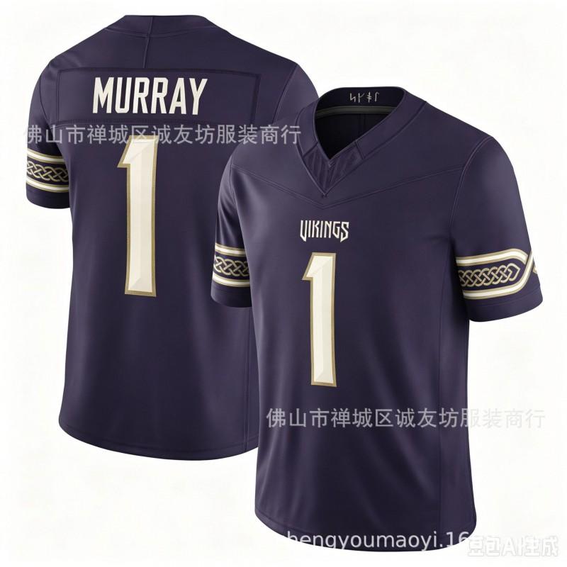 Mens Rugby Jersey Vikings Purple Speed 1 9 15 18 43 84 S-XXXL All