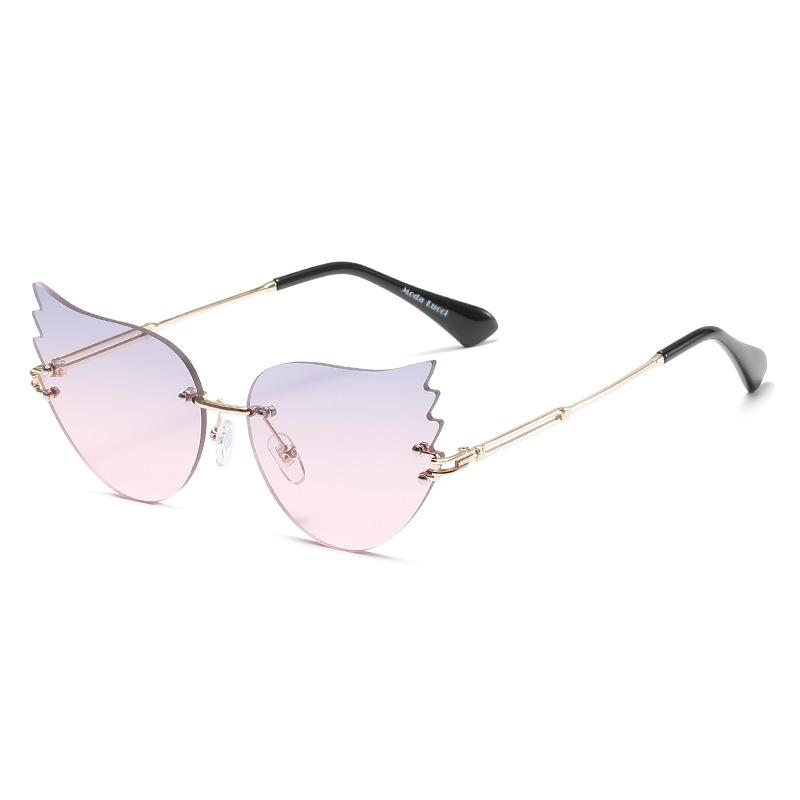 

Солнцезащитные очки Flame, персонализированные очки без оправы с отделкой, женщины с такими же солнцезащитными очками для уличной съемки New Product