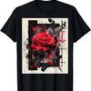 Rose Drawing Art Flower Abstract Painting Motif Rose T-Shirt