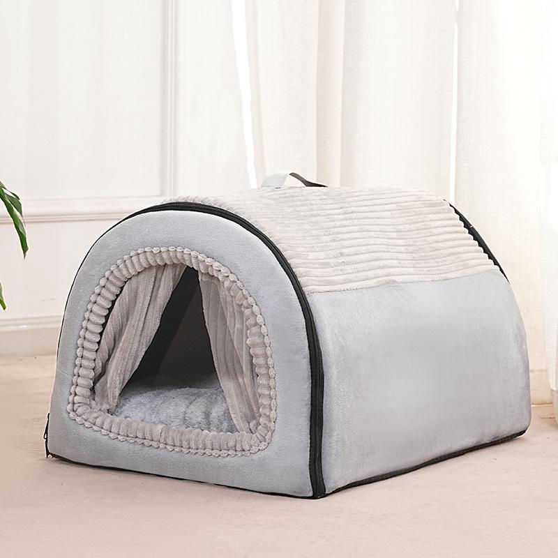 All-Season Enclosed Cat House Tent: Secure, Warm, Washable M [35*35cm]