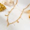 Boho Metal Starfish Conch Pendant Necklace For Women Imitation Pearl Fishtail Coconut Tree Turtle Chain Choker Beach Jewelry