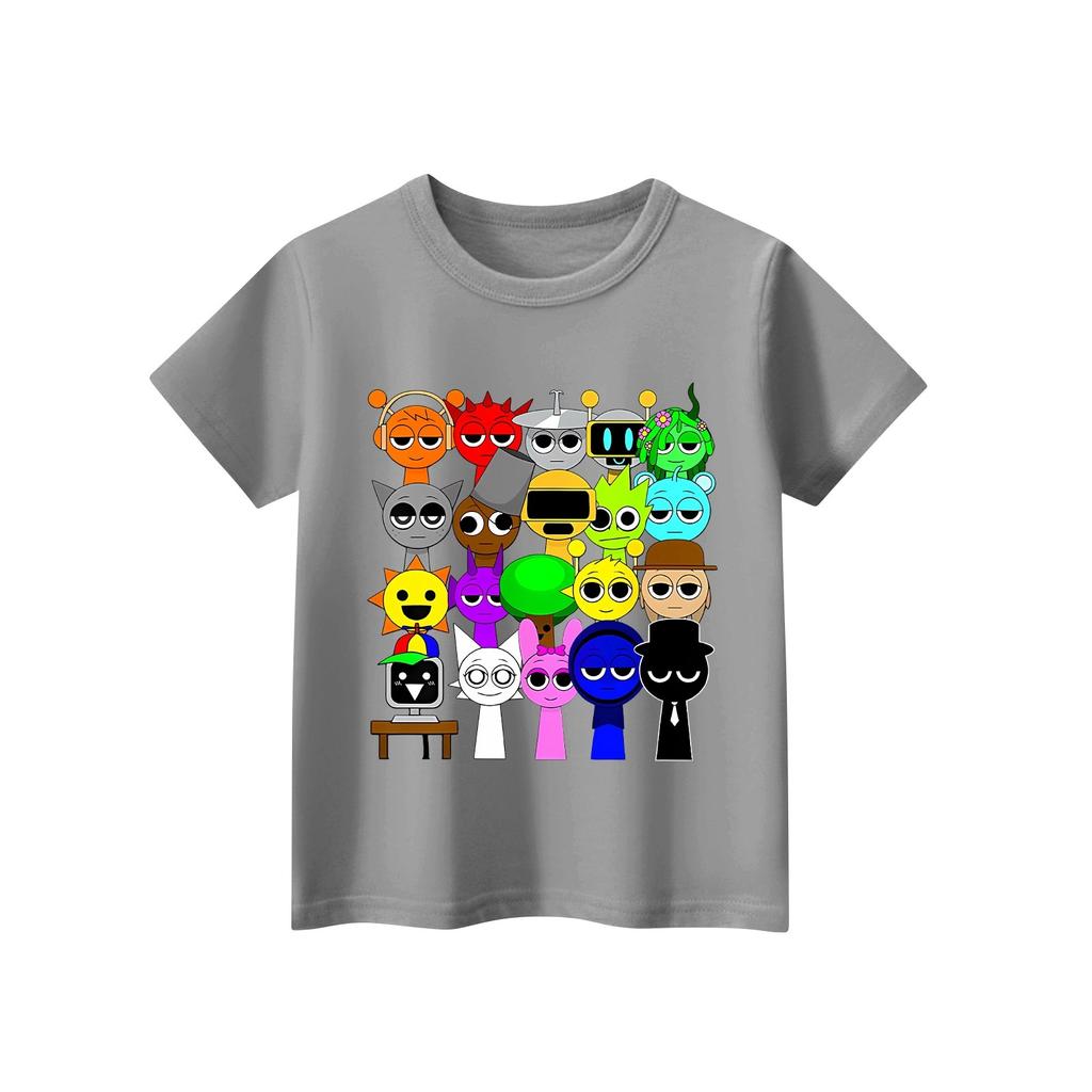 Kinder Kurzarm Tops Casual Print T Shirt Rundhals Pullover Bluse