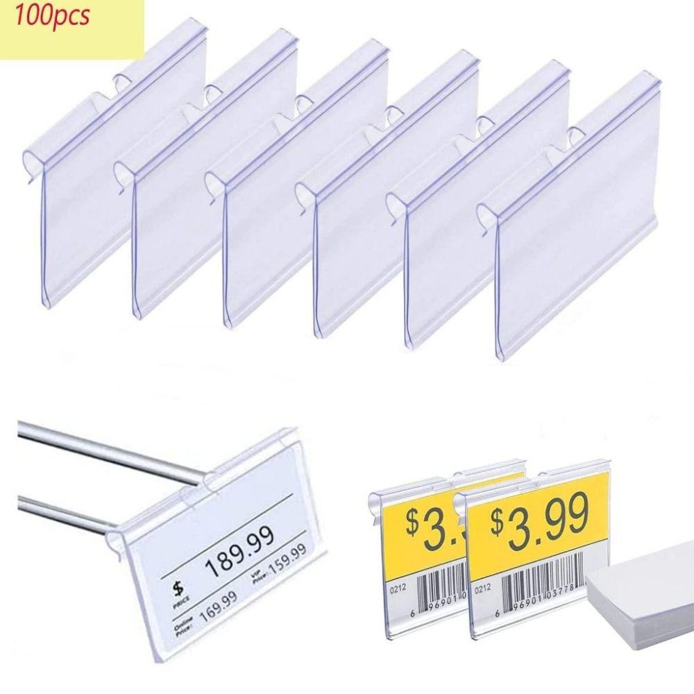 Price Tag Price Label Holders PVC Plastic Retail Shelf Card Slot  Mall Shop