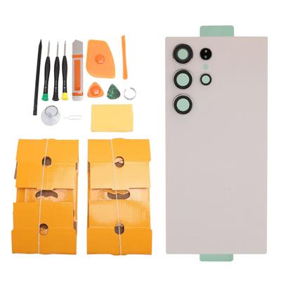 Copertura Sostitutiva Vetro Posteriore per Galaxy S24 Ultra 5G Cover Porta Vetro Posteriore con Pre Installato