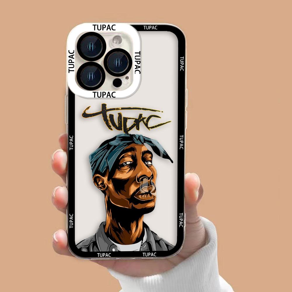 Rap 2Pac Tupac Shakur Clear Phone Case For Realme 15 5 6 7 7I 8 8I 9 9I 10 12 NOTE 70 C75 C71 C67 C65 C55 C53 C35 C33 Case Cover