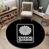 Chic Round Floral Multicolor Rug Mat, Non-Slip Floor Mat for Nursery