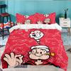 Po-peye And Olive In Action 3PCS Bedding set,Ideal for 1pc Duvet Cover And 2pcs Pillowcases Perfect for Fan gift,Ideal for Bedroom, Dormitory
