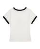 BOUNDARY Decalcomania Slim Fit Ringer T-Shirt [Ivory]