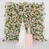 Uflower Red Rose luxury 5D Flower Wall Cloth Fabric Wedding Backdrop Decor Artificial Flower Arrangement Marriage Event Props
