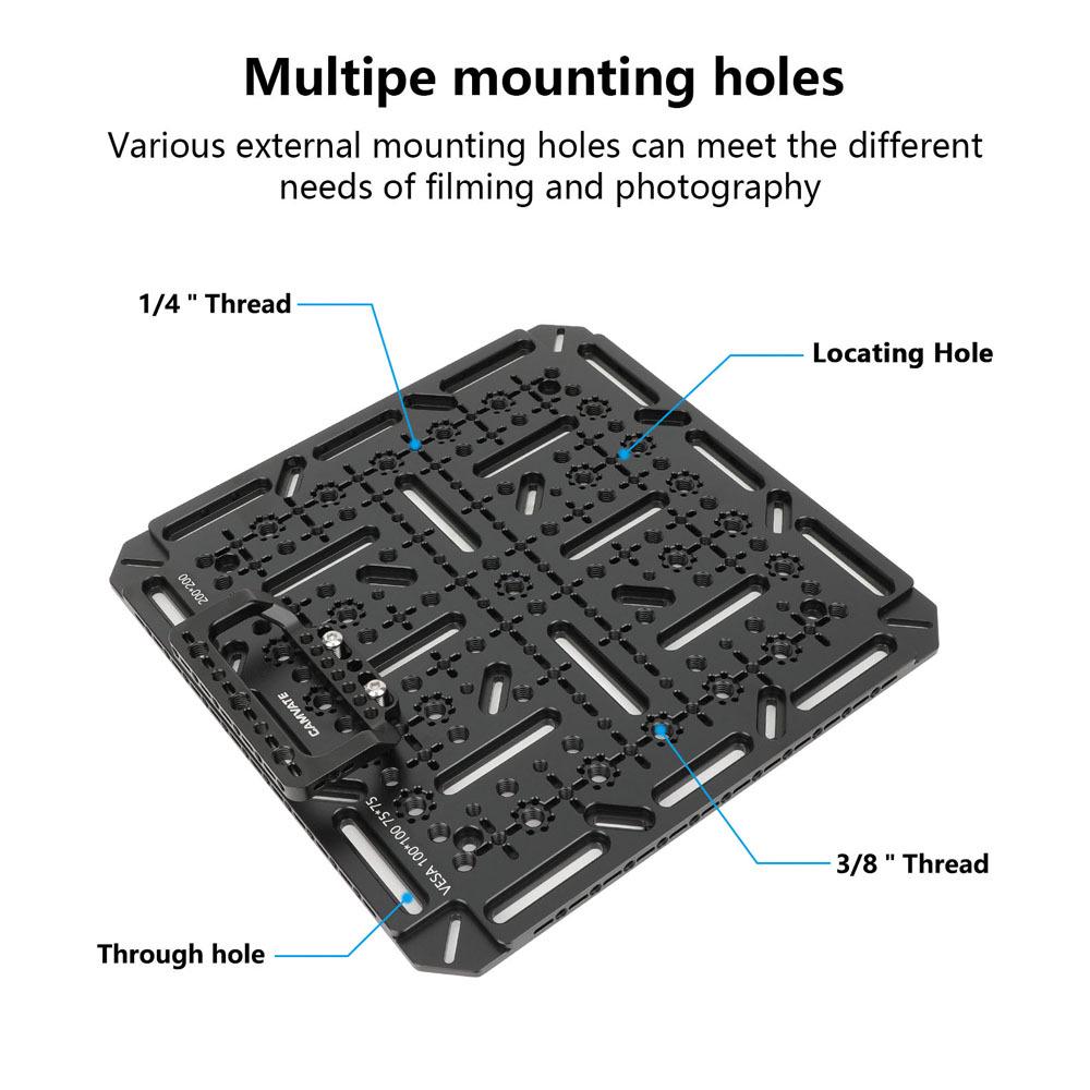 Versatile 75/100/200MM VESA Multi-hole Mounting Plate - Model 3901