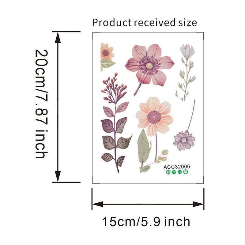 Green Plants Rose Daisies Peony Flowers Leaf Switch Stickers Home Decoration Wall Stickers Self-adhesive