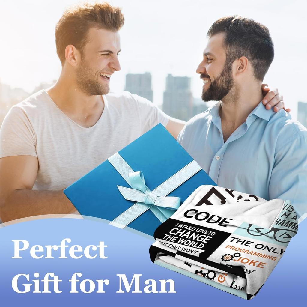WZOMT Programmer Blanket Gifts, Coding Computer Science Gifts for Men, Funny Gifts for Coders/Computer Programmers/Computer Science Majors, Geek