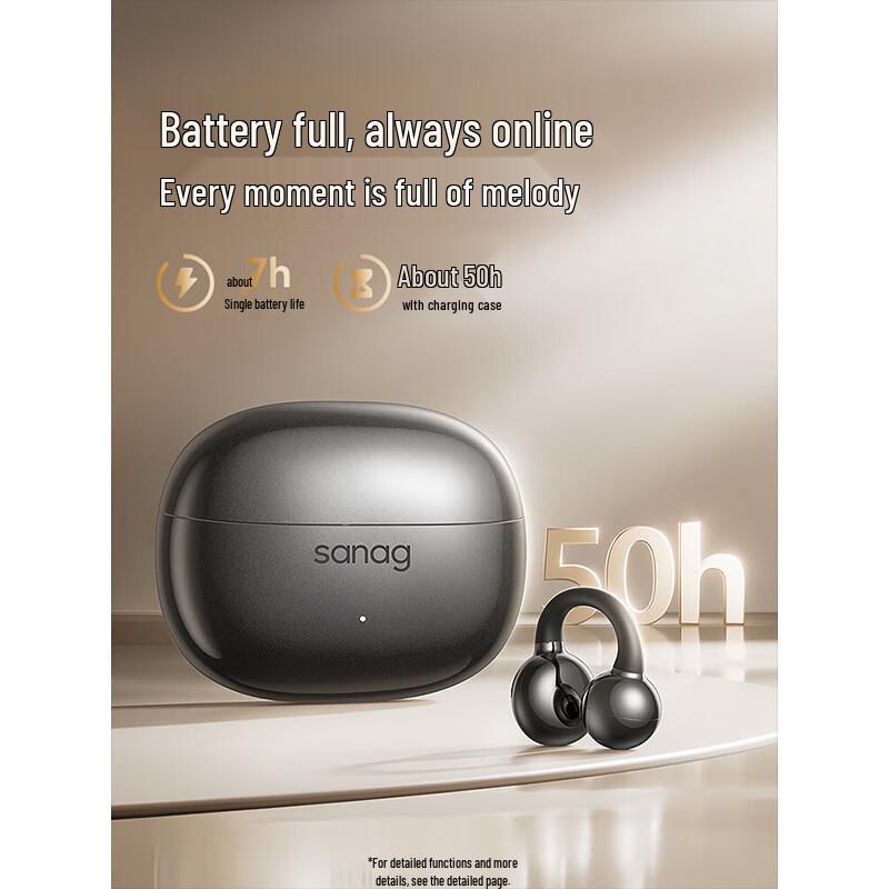 Saina Z60S AI Bone Conduction Ear Clip Bluetooth Headset