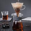 Glass Coffee Pot with Lid, American Sharing Pot Set V60 Glass Filter Cup Coffee Funnel