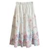 Heavy Industry Embroidery Hollow Flower Skirt Women's Spring and Autumn New Casual Versatile A-line Large Swing Midi Skirt